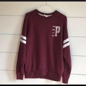 Maroon PINK Crewneck